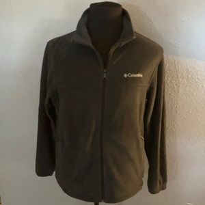 Columbia men’s Coat zipper jacket hiking Warm Cold weather Black Large